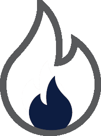 Icon representing fire damage cleanup and restoration services