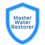 Master Water Restorer badge symbolizing MRC Restoration's excellence in water damage restoration.