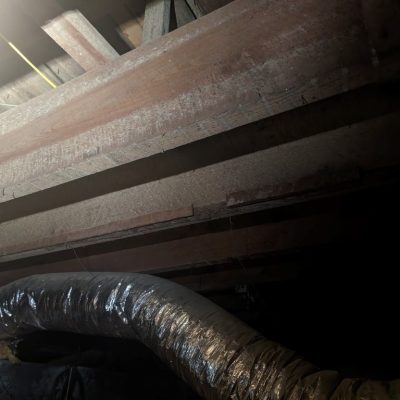 Attic mold issue identified and treated by MRC Restoration’s certified mold specialists.