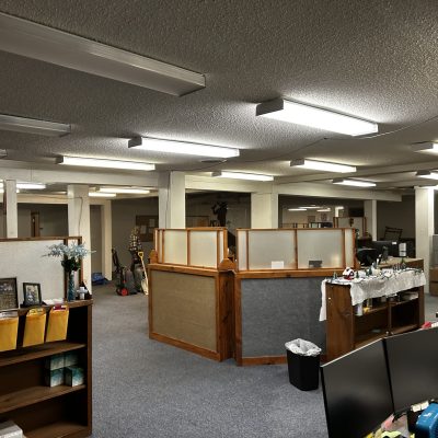 Restored commercial office space after professional water damage cleanup by MRC Restoration.